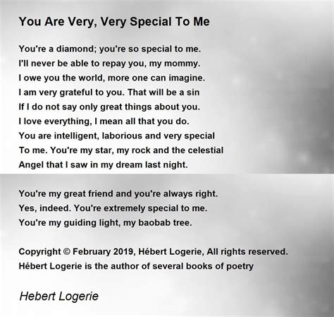 You Are So Special Poem