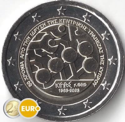 2 Euro Zypern 2023 Zentralbank UNZ 2eurogedenkmunzen De