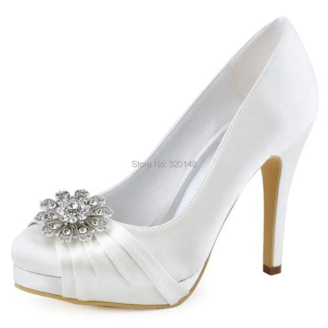 Aliexpress Buy Woman Shoes White Ivory High Heel Platform Wedding