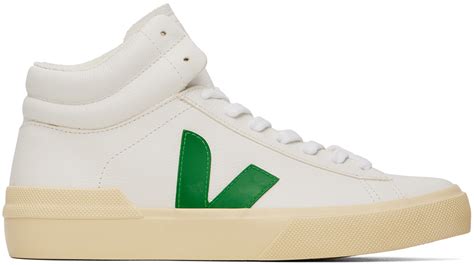 Veja Baskets Montantes Minotaur Blanc Et Vert Ssense France