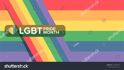 Happy Pride Month Horizontal Banner Pride Stock Vector Royalty Free