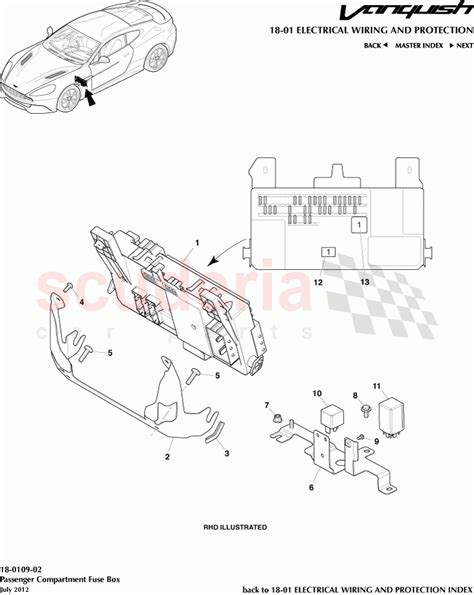 Passenger Compartment Fuse Box Parts For Aston Martin Vanquish 2012