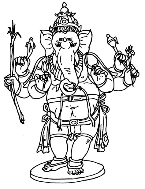 Ganesh Coloring Pages For Kids at GetColorings.com | Free printable ...