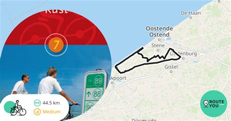 Knooppuntenroute Nabij Oostende Recreatieve Fietsroute RouteYou