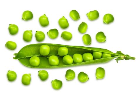 Premium Photo Fresh Green Peas In A Pod Isolated On A White Background