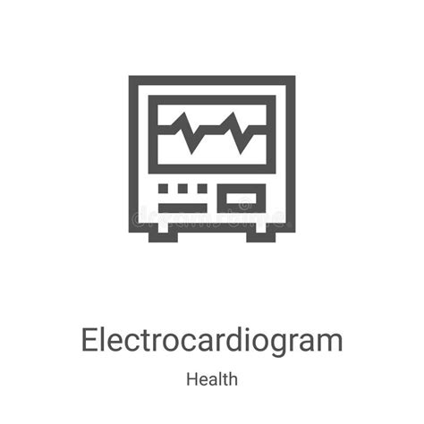 Icono Linear Del Electrocardiograma Electrocardiograma Moderno Del