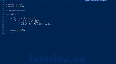 Ciclo For Turbo C Hora Completa De Un Dia Tutorias Co