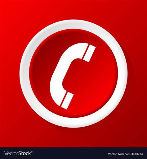 Call icon on red Royalty Free Vector Image - VectorStock