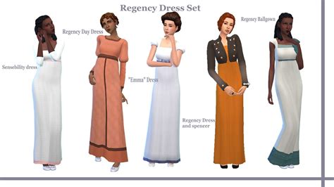 Sims History Regency Dress Sims Dress