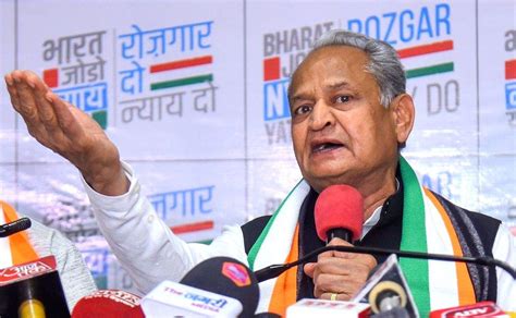 Jaipur Former CM Ashok Gehlot Addresses A Press Conference