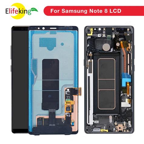 For Samsung Galaxy Note 8 Lcd Display Touch Screen Digitizer Assembly With Frame For Galaxy