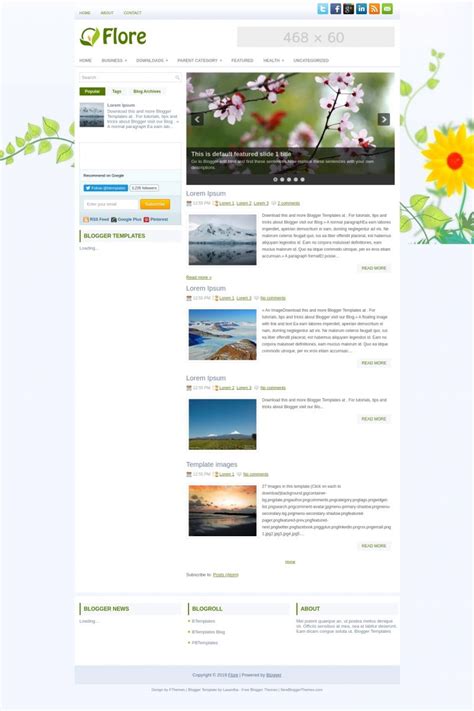 Flore Blogger Template - BTemplates