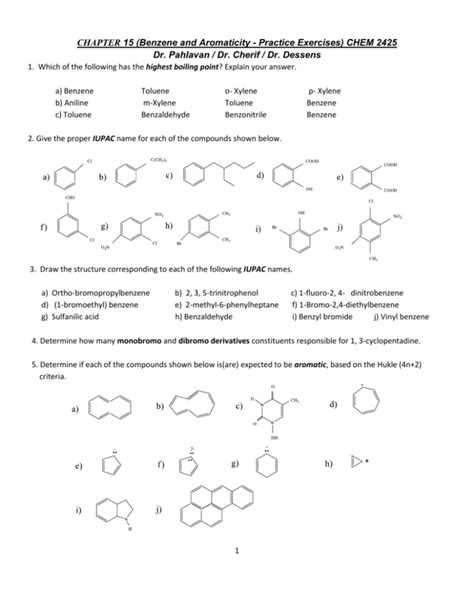 CHAPTER 15 Benzene And Aromaticity