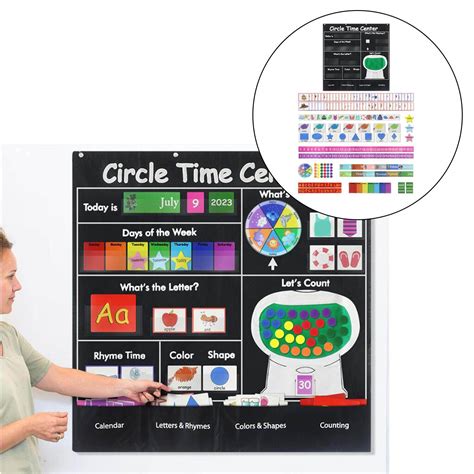 Oshhni Circle Time Education Center Pocket Chart Preschool Educational