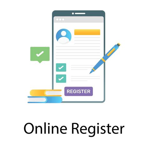 Online Register Mobile Registration App 6867066 Vector Art At Vecteezy