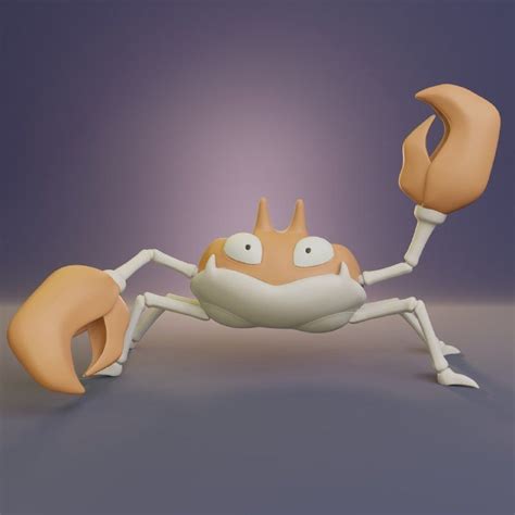 Pokemon Krabby With 2 Different Poses 3d Model 3d Printable Cgtrader