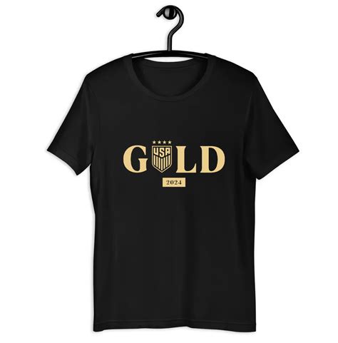 Uswnt Gold 2024 Black Shirt