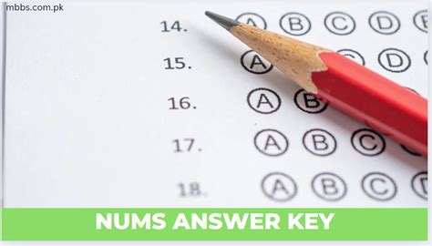 NUMS Answer Keys 2024 Check Here MBBS Pk