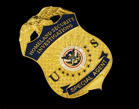 US HSI Homeland Security Investigations Special Agent Badge Solid Copp ...