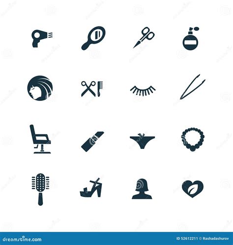 Beauty Salon Icons Set Stock Vector Illustration Of Services 52612211