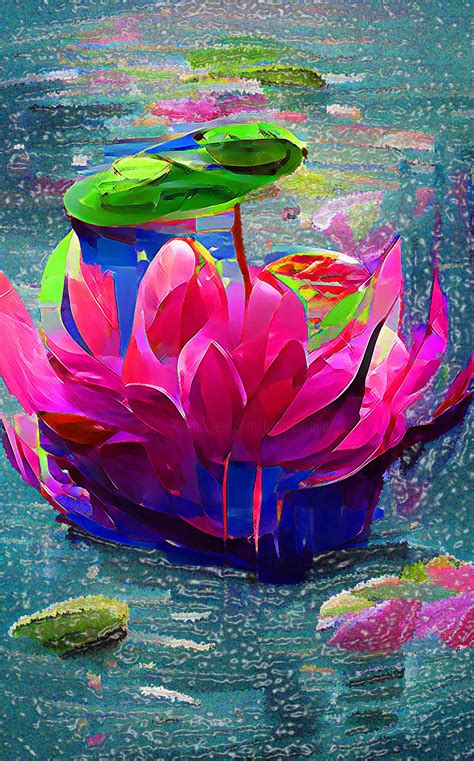 Lotus The National Flower Of India Digital Arts By Aatmica Ojha