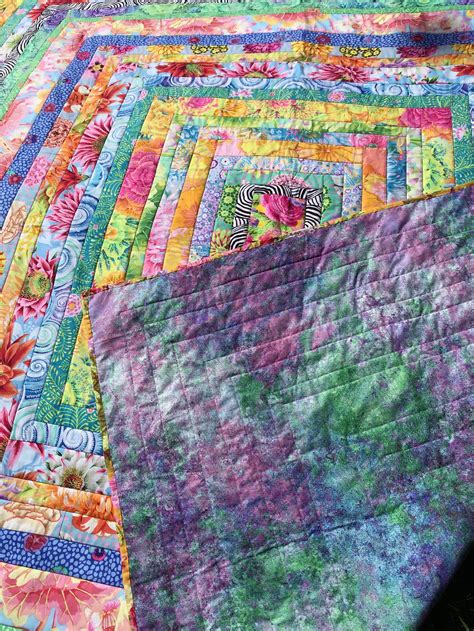 Ice Cream Log Cabin A Quilt Based On Kaffe Fassett S Etsy