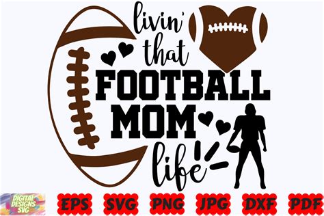 Livin That Football Mom Life SVG Sport Graphic By