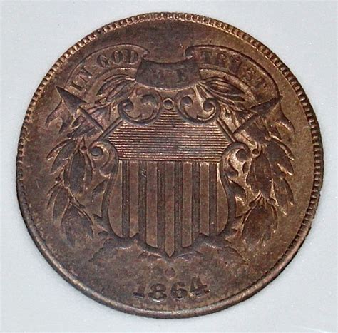 1864 TWO CENT PIECE - R Howard Collectibles