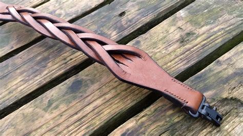 Oakside Saddlery Plaited Leather Rifle Sling A Handmade Leather