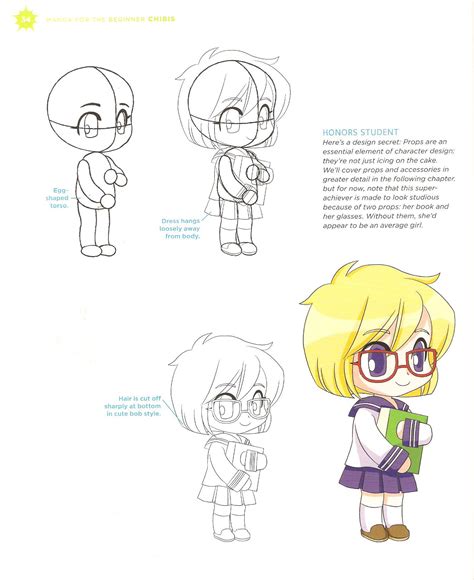 Inspiration Chibi Manga Art Drawing Chibi Kawaii Girl Glasses