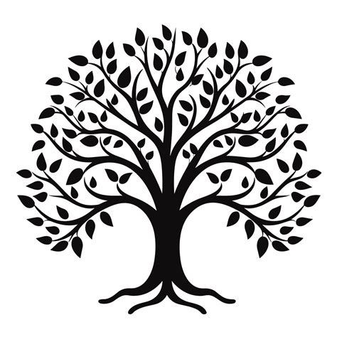 Beautiful Tree Silhouette - Generative Ai 26912868 PNG