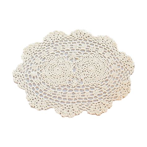 1pc Washable Placemats Phantomon Lace Doilies Handmade Crochet Placemats Cotton Doilies Cloth