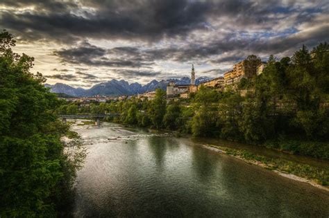 Belluno Vista Dalla Piave Dolomites Province Of Belluno Veneto