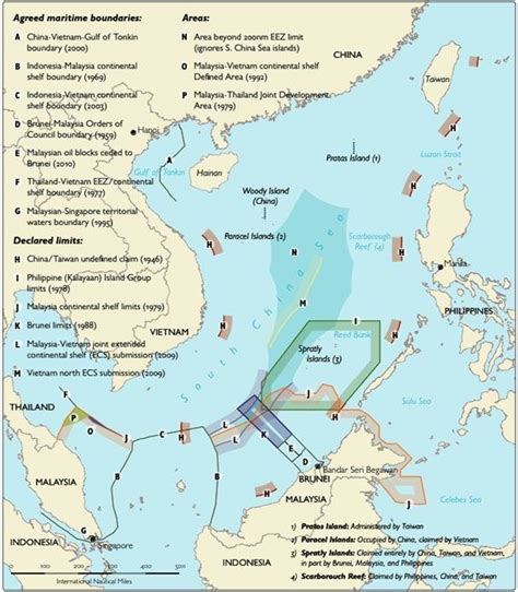 Sovereignty Claims In The South China Sea Source Rosenberg 2012