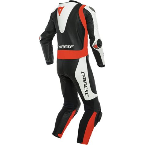 Dainese Laguna Seca Perforated One Piece Leather Suit Black White