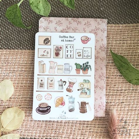 Coffee Bar At Home Stickers For Bullet Journal Anook3