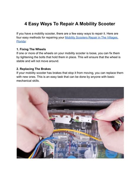 Ppt Easy Ways To Repair A Mobility Scooter Powerpoint Presentation