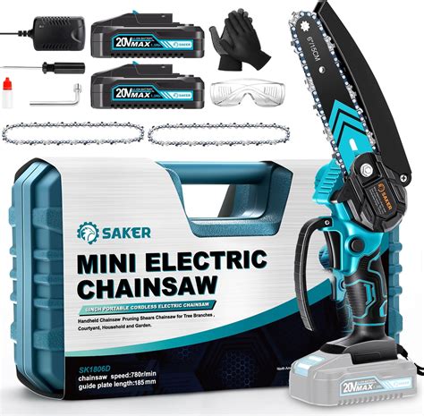 Amazon Saker Mini Chainsaw Portable Electric Chainsaw Cordless And