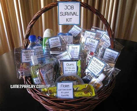 Job Survival Basket Kitfor Someone Just Beginning A New Job Or For A