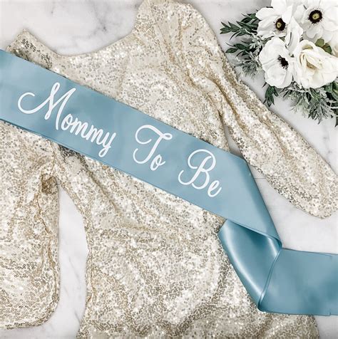 Satin Mommy To Be Sash Baby Shower Sash Baby Shower Etsy Baby