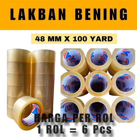 Jual Lakban Bening Roll X Meter Tape Isolasi Premium Tebal