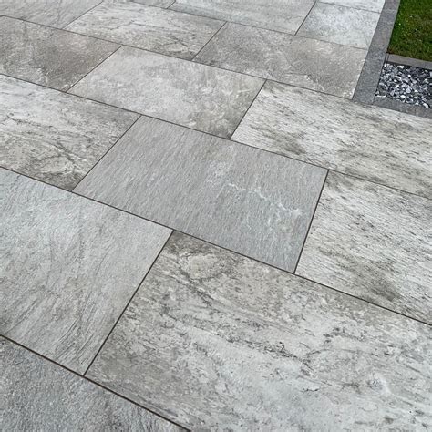 Quartz Grey Vitrified Porcelain Paving Slabs Mm X M