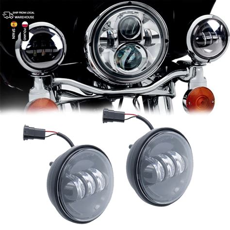 Inch W Led Fog Lights Projector Auxiliary Moto Headlight