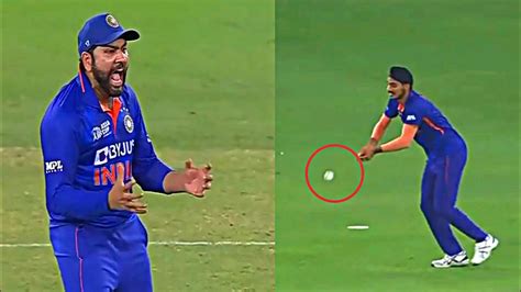 Rohit Sharma Angry Reaction On Arshdeep Singh After Dropping Catch Of