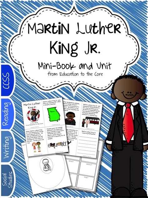 Martin Luther King Mini Book And Unit And FREEBIE Education To The Core