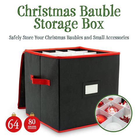 Christmas Bauble Storage Box (Black) - Gifts Tomorrow