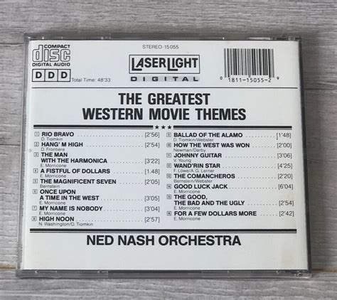 Greatest Western Movie Themes By Ned Nash Orchestra Cd 1991 Rare