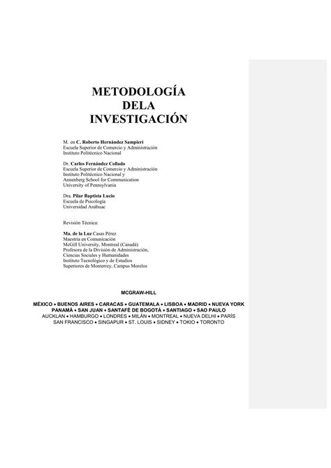 Metodologia De La Investigacion Sampieri PDF