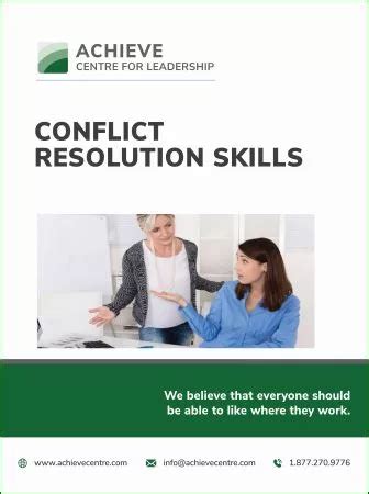 PRINT MANUAL: Conflict Resolution Skills - ACHIEVE Centre for Leadership