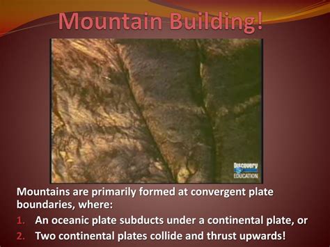 Ppt Plate Tectonics In Action Volcanoes Mountain Building And